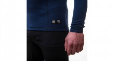 Sensor Merino Double Face pánské tričko dlouhý rukáv, zip deep blue