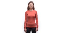 Sensor Merino Active dámské tričko s dlouhým rukávem, Terracotta