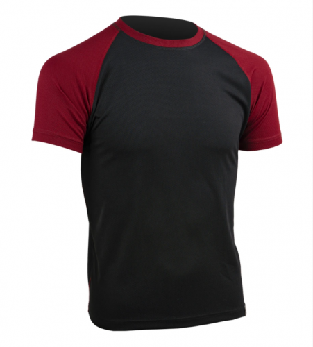 Nanosilver pánské sportovní tričko kr. rukáv černo-červená
