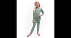 Sensor Merino Air set dětský triko dl. rukáv + spodky basil green