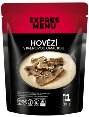 Expres menu Hovězí s křenovou omáčkou - 1 porce,  300g