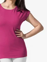 CityZen Alta dámské bavlněné triko kimonový rukáv purpurové