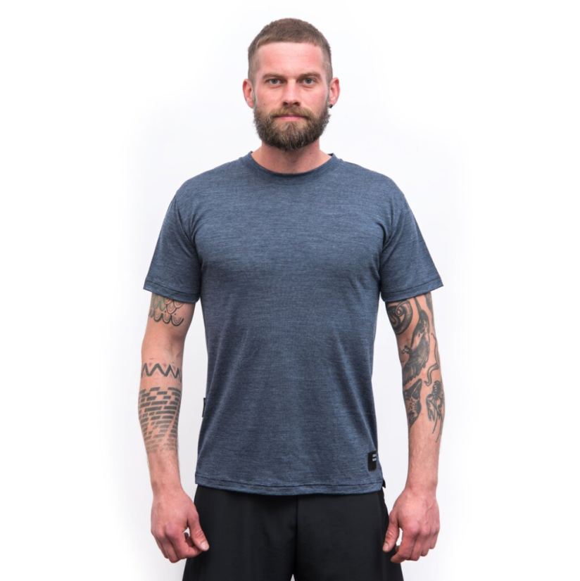 Sensor Merino Lite Traveller pánské triko s krátkým rukávem, mottled blue