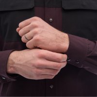 FRESH TRASH MEN´S, Rider long sleeve shirt wine red/black