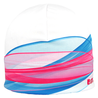 Rituall jarní čepice VLNA bílá / fuchsie