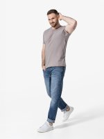 CityZen Agen pánske bavlnené tričko s okrúhlym výstrihom, popolavo sivé