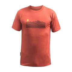 Sensor Merino Active Sunrise – pánské triko kr. rukáv, terracotta