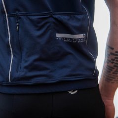Sensor Cyklo Motion pánský dres krátký rukáv, celozip, Deep blue/šedá