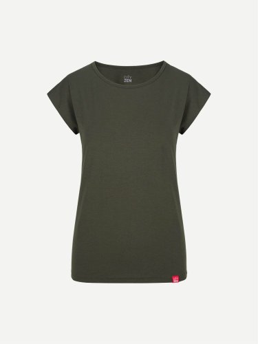 CityZen Alta dámské balvněné triko kimonový rukáv s Elastanem dark khaki
