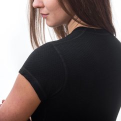 Sensor Merino Double face dámské tričko krátký rukáv, černé