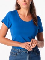 CityZen Breda dámské bavlněné triko s krátkým rukávem, klasický střih, královská modrá