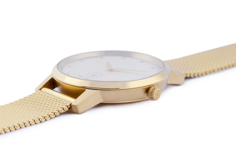 BeWooden Diamond Aurum Watch: dámske hodinky s kovovým remienkom