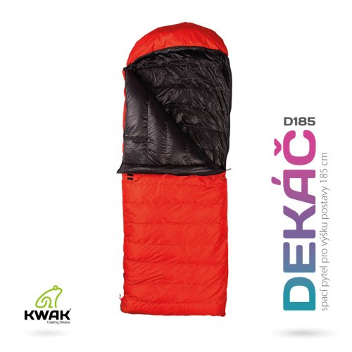 KWAK Spací pytel Dekáč D185, modrá/černá, levý zip
