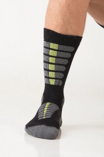 Nanosilver Letní trekingové ponožky se stříbrem - Barva: Černo-zelená, Velikost: XL