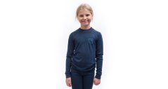 Sensor Merino DF Logo Up juniorské triko dl.rukáv deep blue