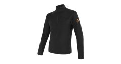 Sensor Merino Extreme pánske tričko s dlhým rukávom a krátkym zipsom, Čierna/mustard