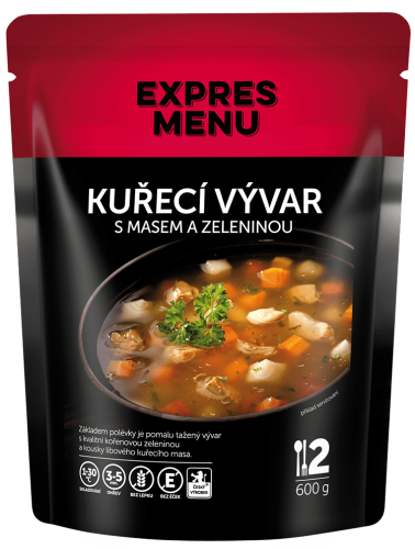 Expres menu Kuřecí vývar s masem a se zeleninou 600g