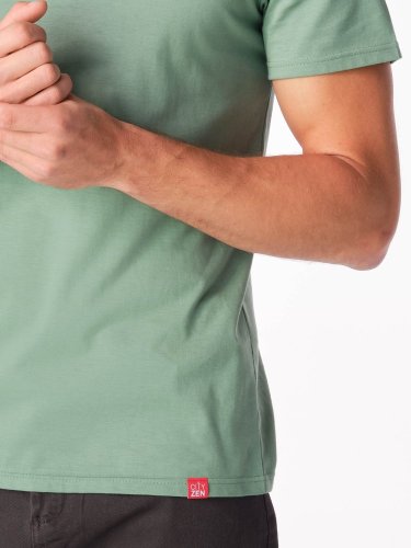 CityZen Agen, pánske tričko slim fit, pastelovo zelené
