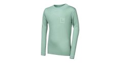 Sensor Merino DF Logo Up juniorské triko dl. rukáv basil green