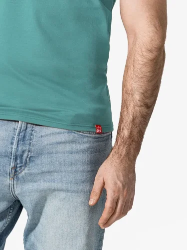 CityZen Davos Pánské tričko slim fit mineralně modré