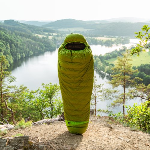 KWAK Spací pytel Fresh Kuňka FK170, khaki/černá, levý zip
