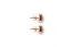 BeWooden Virie Earrings Triangle, kovové náušnice s dřevěným detailem