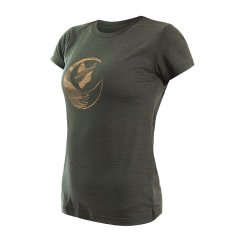 Sensor Merino Air Dámské triko krátký rukáv Fox, olive green