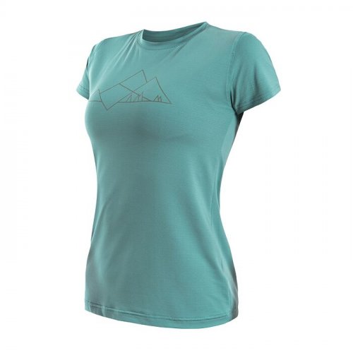 Sensor Coolmax tech Mountains dámské tričko krátký rukáv Mint