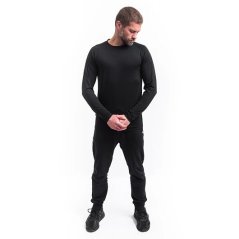 Sensor Merino Active, no logo, pánské tričko dl. rukáv, raglan, černá