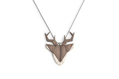 BeWooden řetízek Hlava jelena