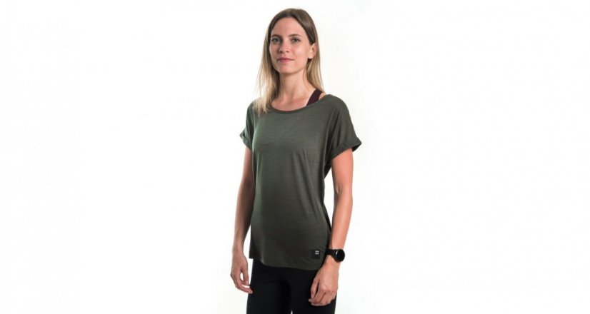 Sensor Merino Air Traveller dámské tričko krátký rukáv Olive green - Velikost: S