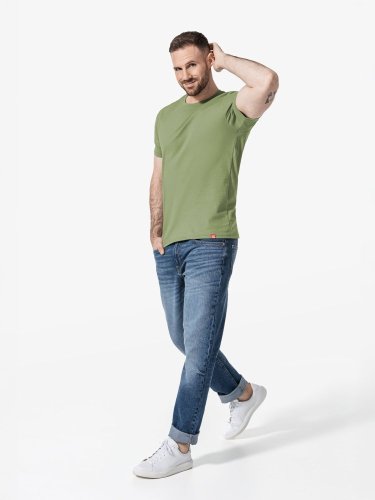 CityZen Agen pánske bavlnené tričko, svetlá khaki