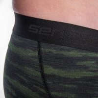 Sensor Merino Impress pánské boxerky černá/batik
