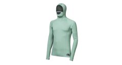 Sensor Merino DF pánské triko dl.rukáv s kapucňou basil green