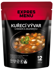 Expres menu Kuřecí vývar s masem a se zeleninou 600g