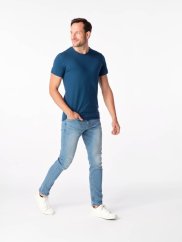 CityZen Davos pánské tričko slim fit modrozelené