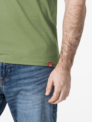 CityZen Agen pánske bavlnené tričko, svetlá khaki