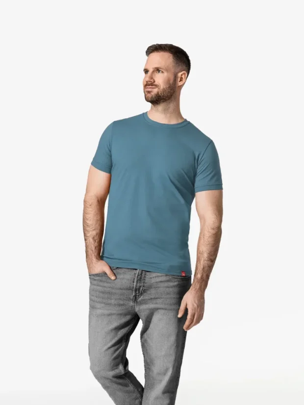 CityZen Davos pánske tričko slim fit nebesky modré