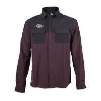 FRESH TRASH MEN´S, Rider long sleeve shirt wine red/black