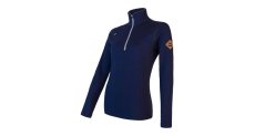 Sensor Merino Upper dámská mikina, krátký zip, Deep blue