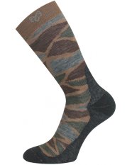 Lasting WLJ merino trekové ponožky – hnědá