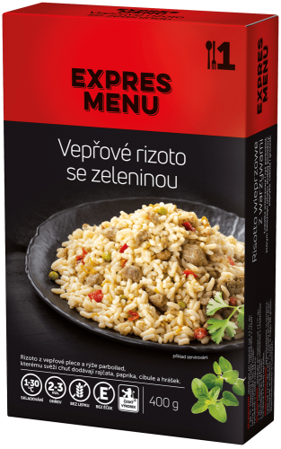 Expres menu Bravčové rizoto so zeleninou 1 porcia 400g