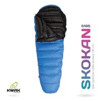 KWAK Spací vak Skokan S170, modrá/čierna, ľavý zips