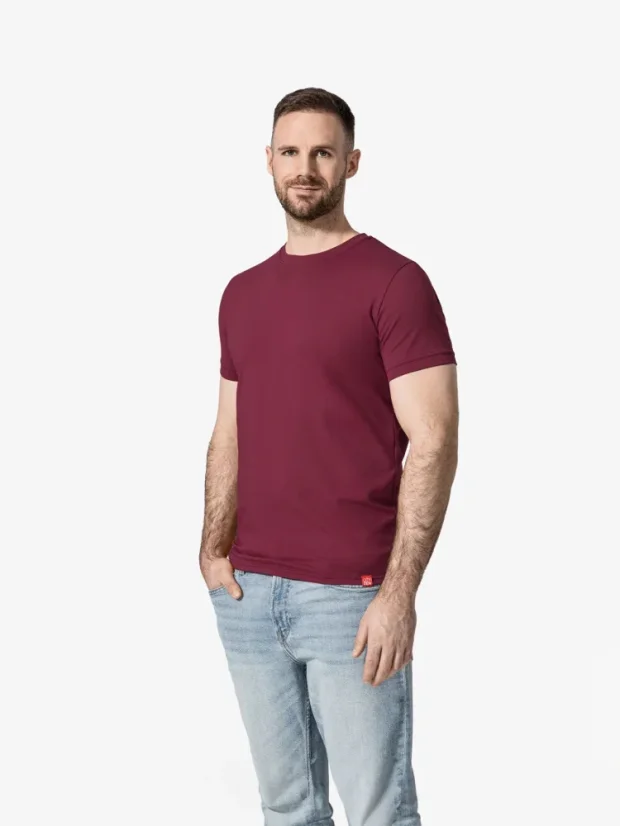 CityZen Davos pánské tričko slim fit bordó