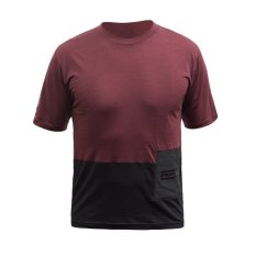 FRESH TRASH MEN´S, Lite merino pocket jersey merlot red/black