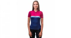 Sensor Tour stripes dámský dres krátký rukáv lilla