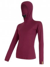 Sensor Merino Double face dámské tričko dlouhý rukáv, s kapucí