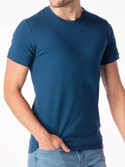 CityZen Davos pánské tričko slim fit modrozelené