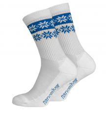 Nanosilver Zimní termo ponožky se stříbrem bílá/modrá Snow