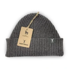 Northman Beanie Merino 1:1, čepice, žebro šedá  uni